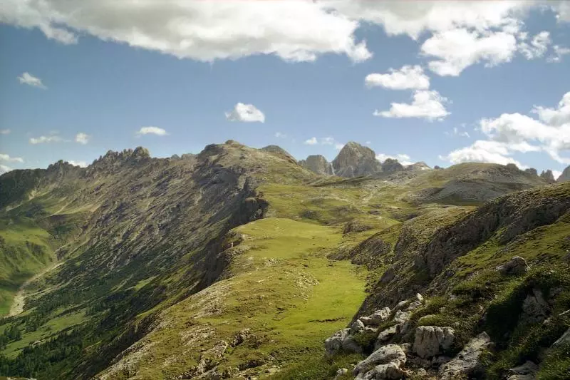 Berglandschaft der Seiser Alm in Südtirol Berglandschaft der Seiser Alm in Südtirol