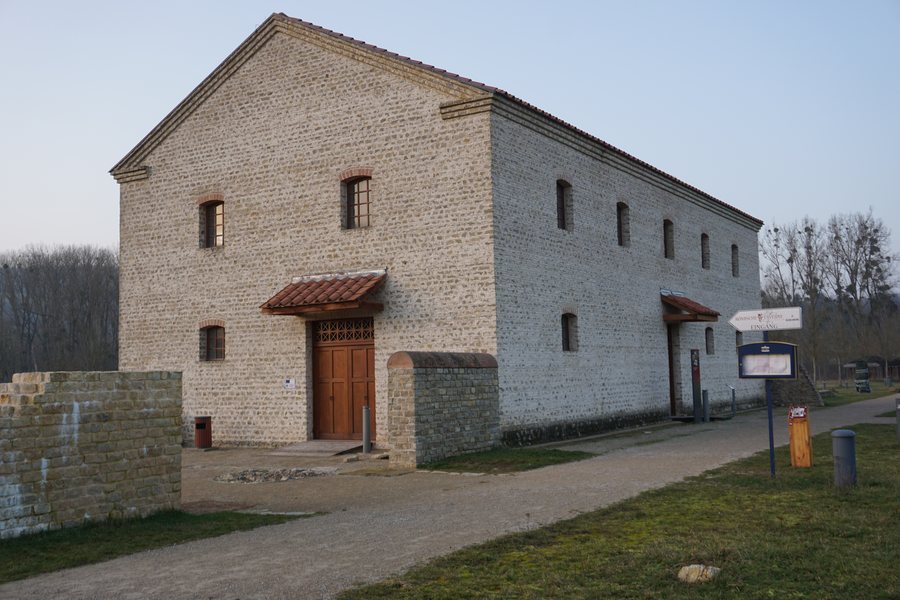 Reconstructed outbuilding of the Roman villa of Reinheim