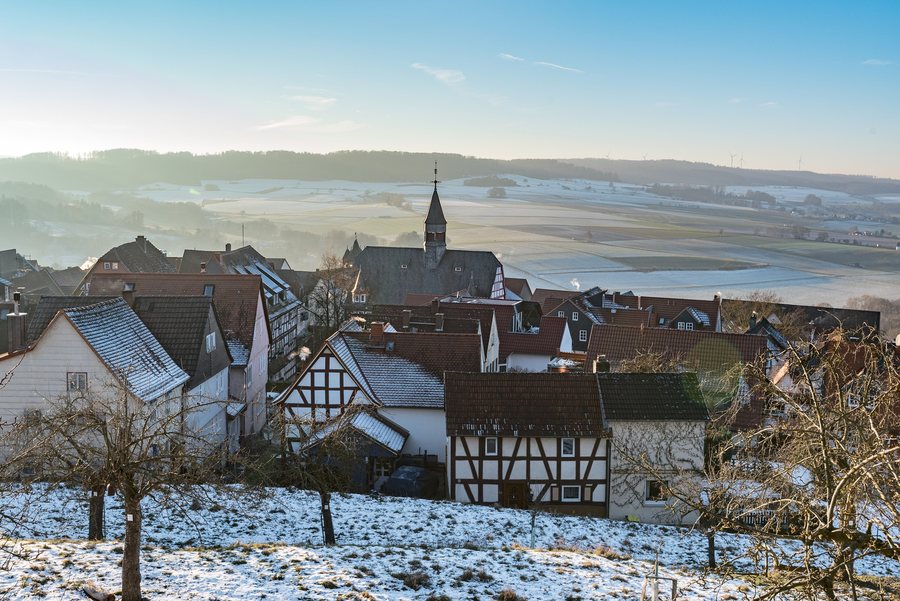Homberg (Ohm), Altstadt, Ansicht von der Burg