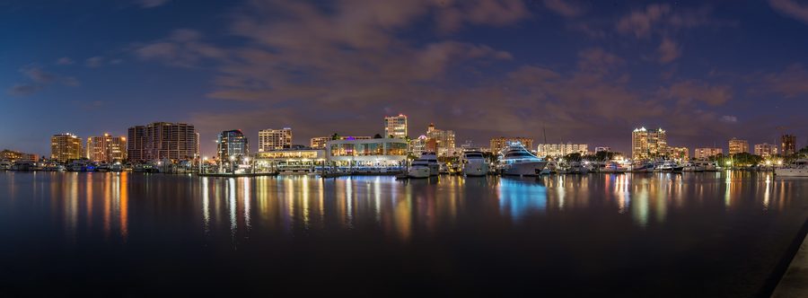 Panorama der Innenstadt von Sarasota aus dem Bayfront Park