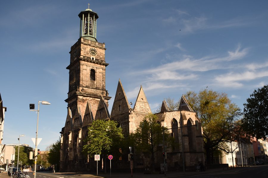 Ruine der Aegidienkirche in Hannover, Mahnmal gegen Krieg und Gewalt