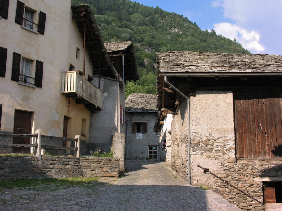 Soglio in der Kulturlandschaft des Bergells