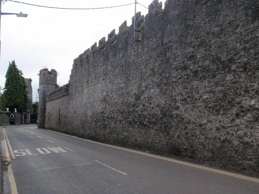 Historische Straßenszene in Birr, County Offaly, Irland