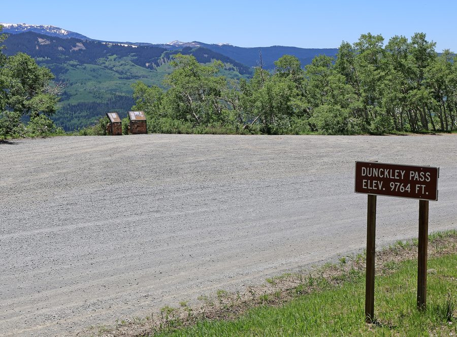 Dunckley Pass on the Flat Tops Trail Scenic and Historic Byway in Rio Blanco County, Colorado