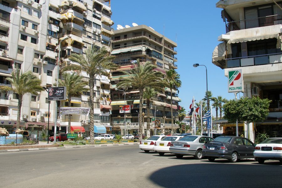Port Said mit Hafen- und Stadtbild