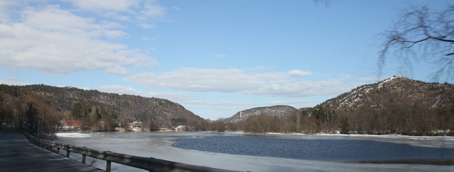 Flusslandschaft an der Audna nahe Vigeland