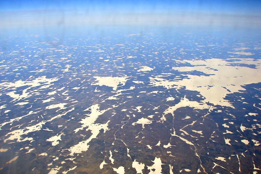 Luftaufnahme von Big Trout Lake im nördlichen Kenora District in Ontario