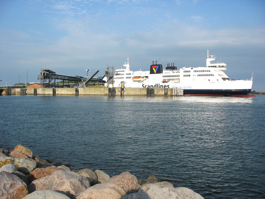 Fährhafen in Rødbyhavn auf Lolland