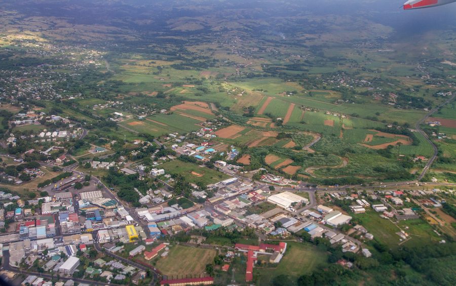 Aerial view near Nadi airport in Fiji