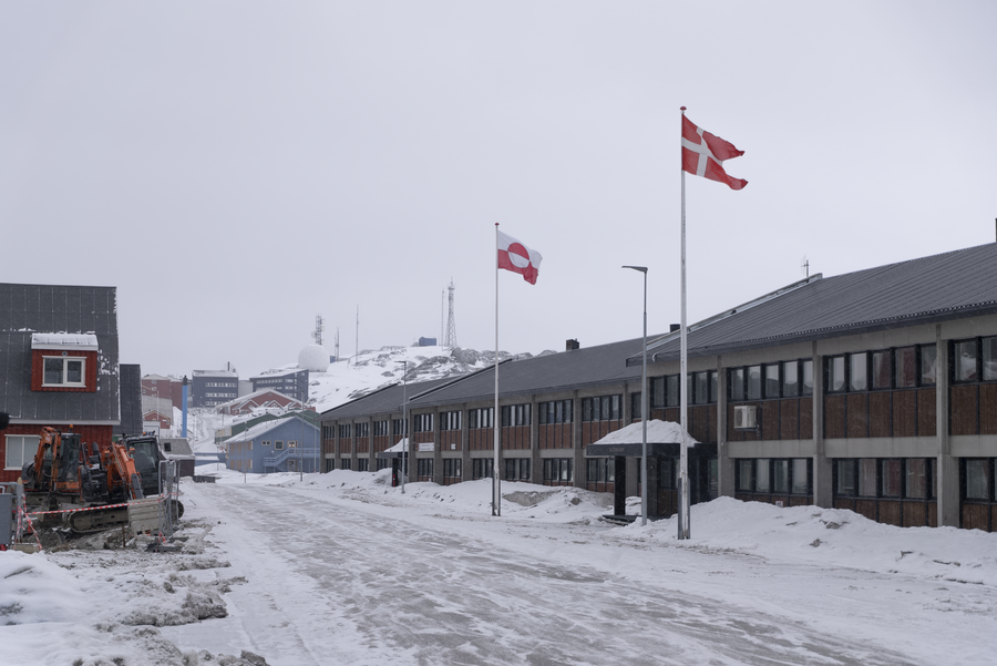 Straßenszene in Nuuk, Grönland
