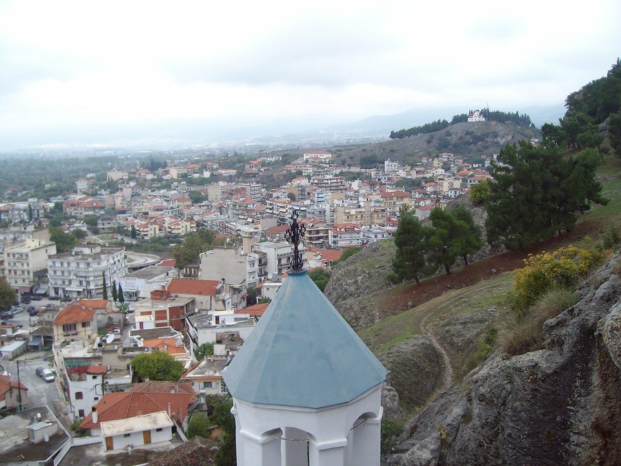 Blick auf Sidirokastro in Griechenland
