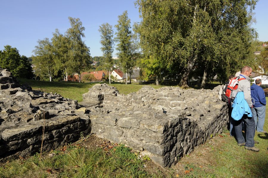 Erhaltene Mauern des Kastells Osterburken