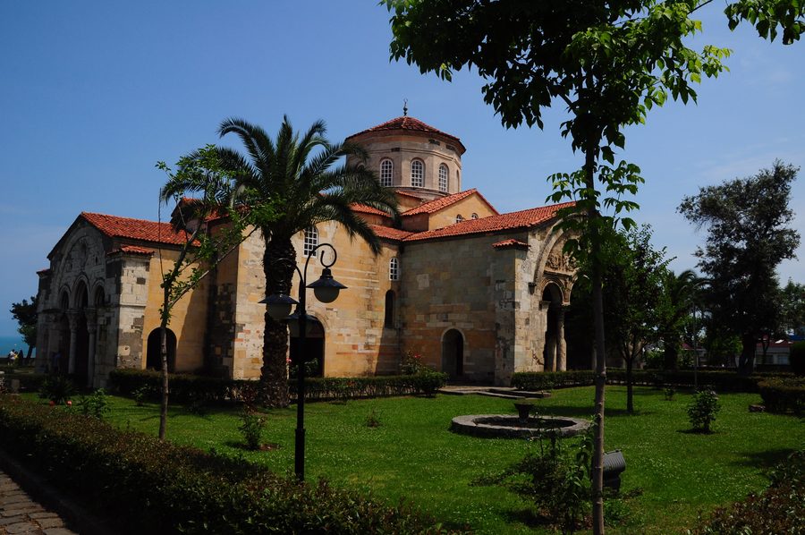Außenansicht der Hagia Sophia in Trabzon, Türkei