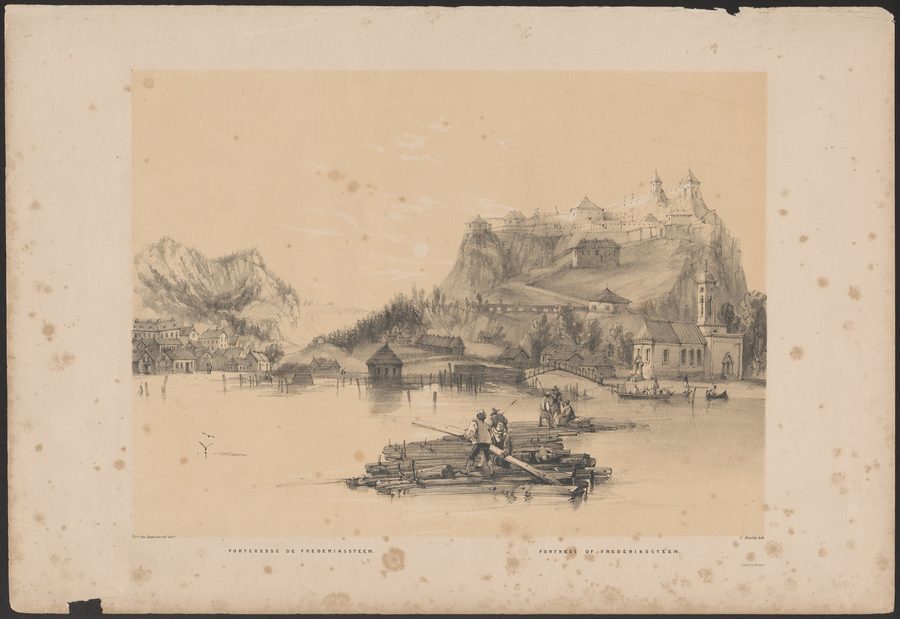Fredriksten Fortress in Halden on a hill above the town.
