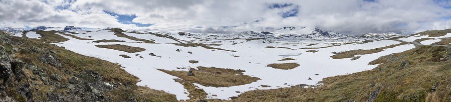 Blick auf das Jotunheimen-Hochland vom Sognefjellet in Lom