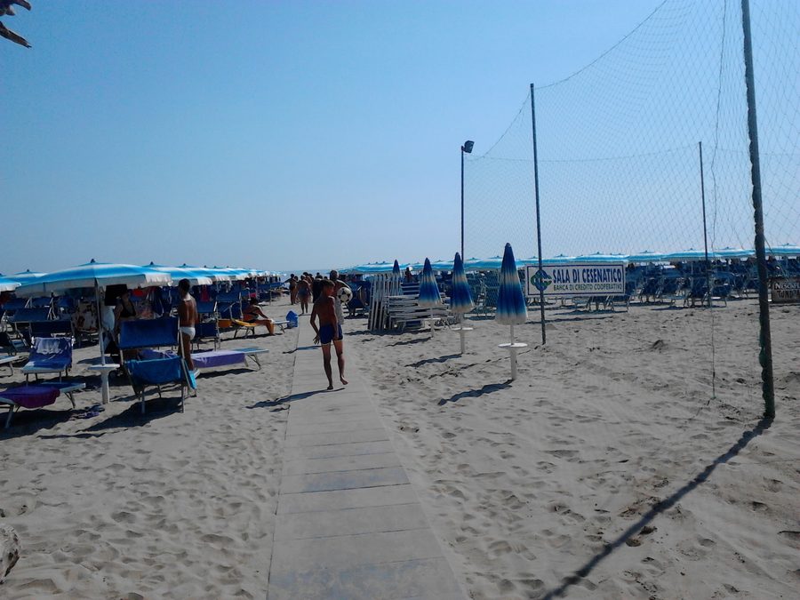 Beach in Pinarella of Cervia, Italy