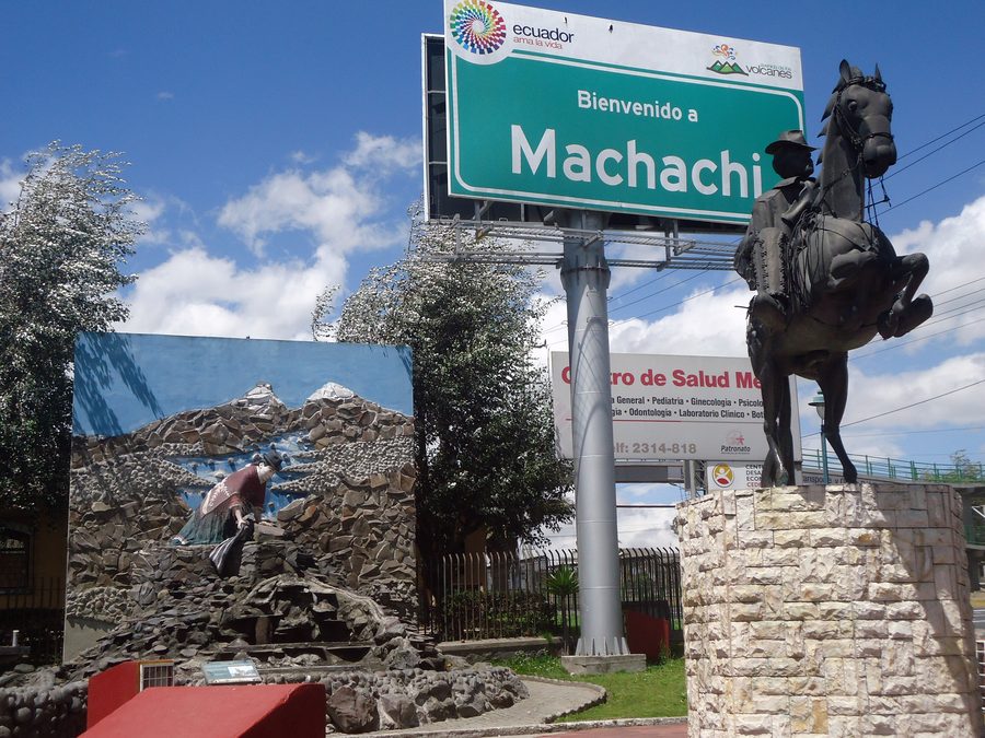 Monumento al Chagra als Hinweis auf den lokalen Charakter in Pichincha