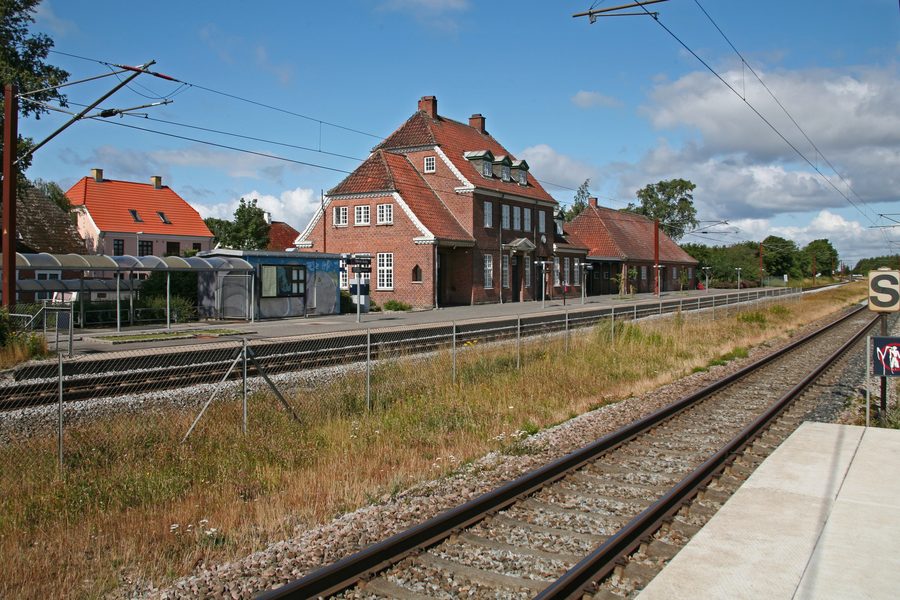 Bahnhof Nørre Aaby auf Fünen, Dänemark