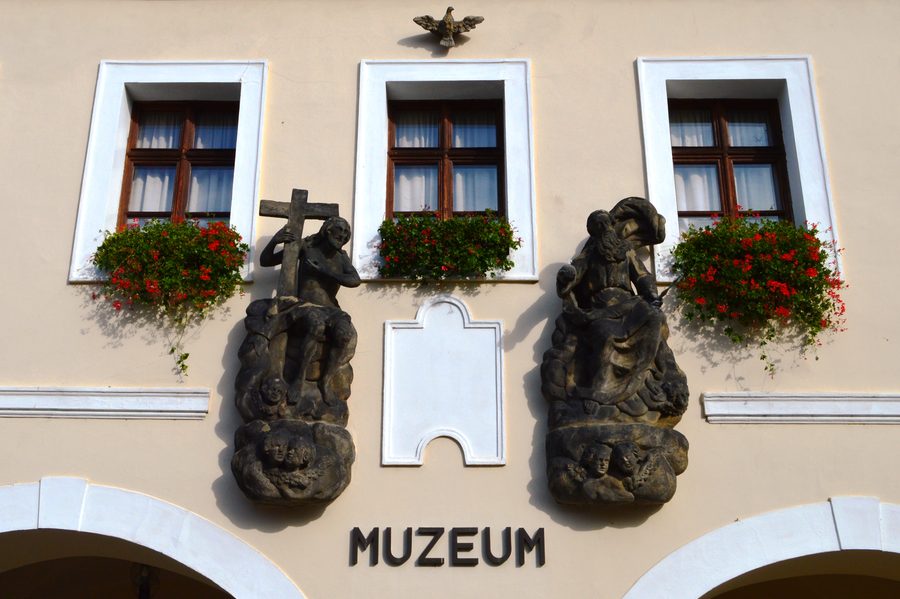Blick auf die historische Altstadt von Mělník.
