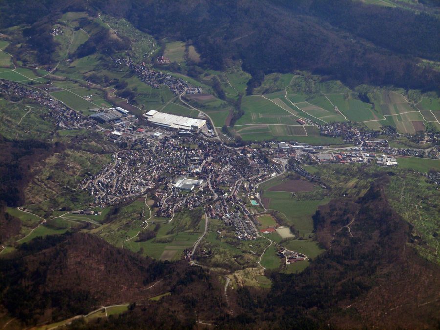 Luftbild von Rudersberg im Rems-Murr-Kreis