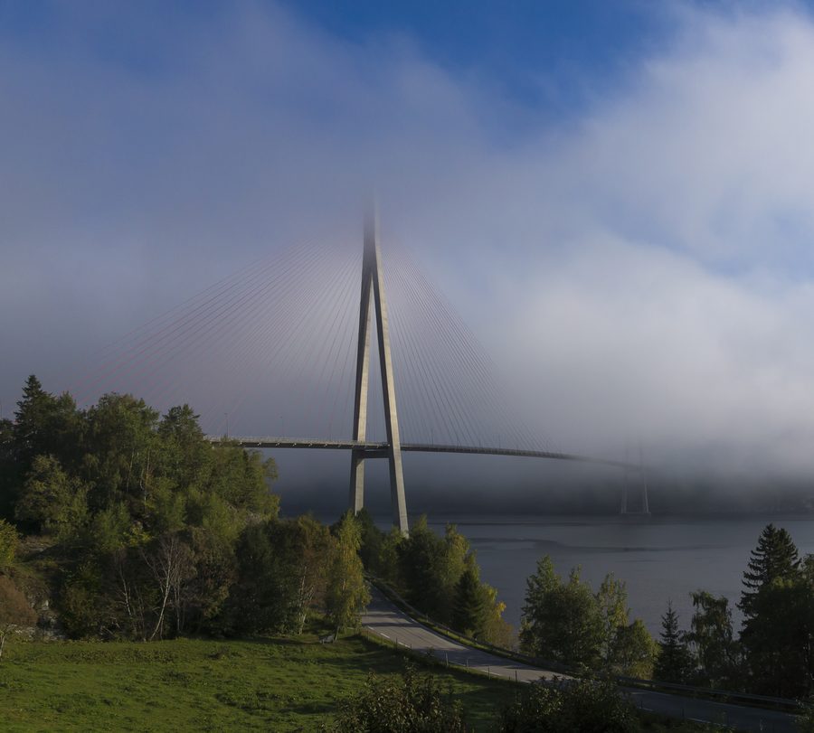 Skarnsund Bridge crossing the Skarnsundet sound in Inderøy.
