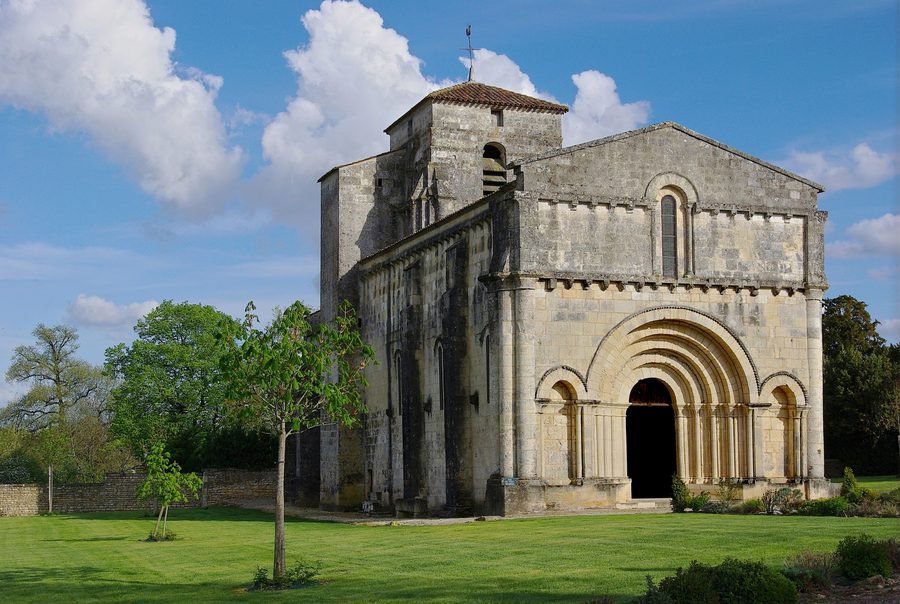 Exterior view of the Church of Villars-en-Pons, Charente-Maritime, France