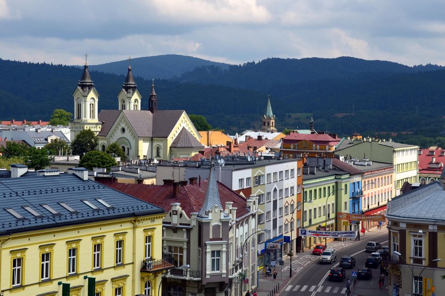 Sanok, von Kościuszkistrasse aus gesehen