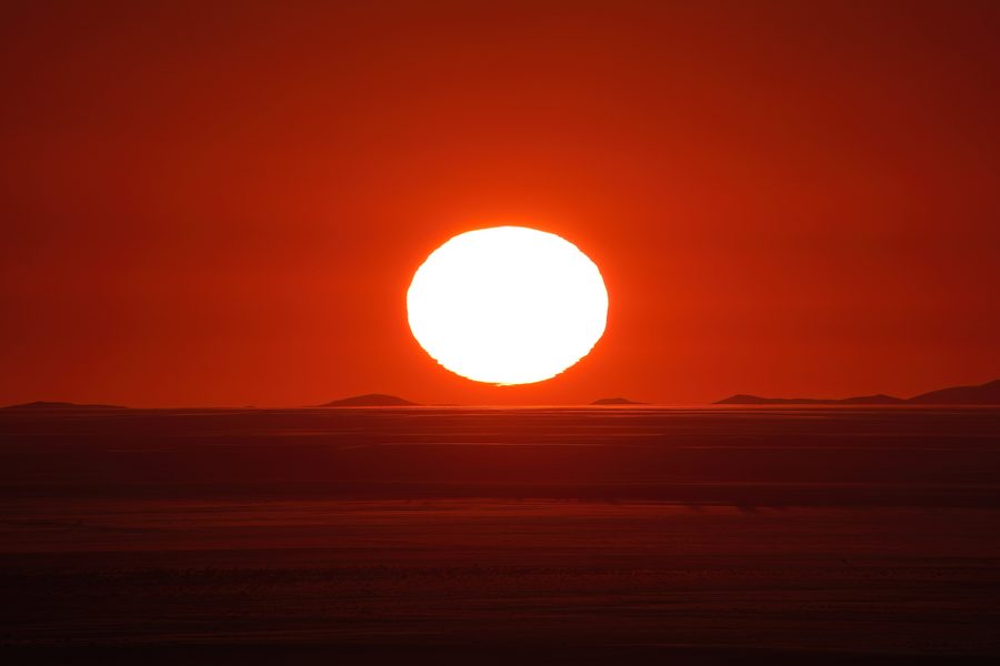 Sonnenuntergang in der Namib-Wüste
