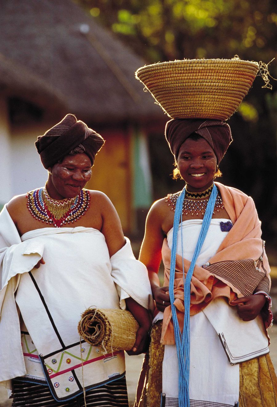 Kulturelle Szene aus dem Lesedi Cultural Village in Gauteng
