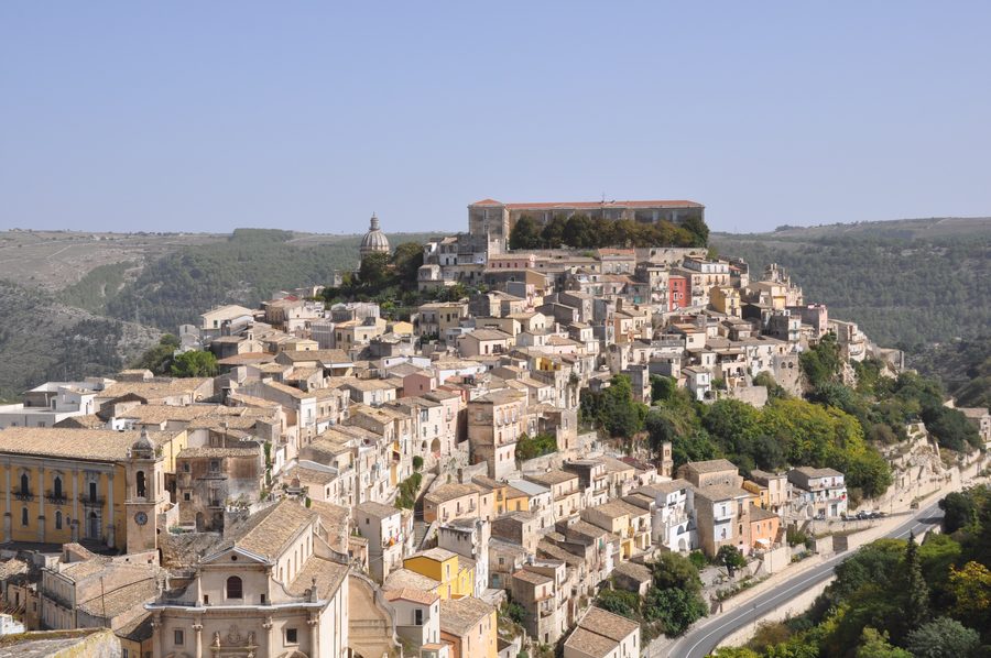 Blick auf Ragusa Ibla von Ragusa Superiore aus