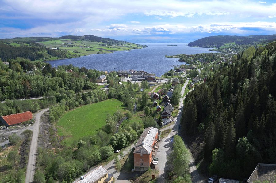 Malm in Verran, Norway, viewed from the top of the old mine
