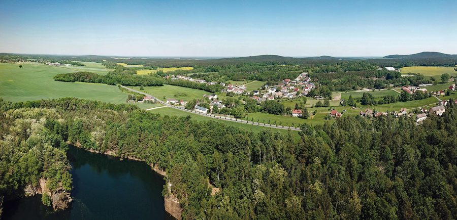 Luftaufnahme von Häslich in Haselbachtal, Sachsen