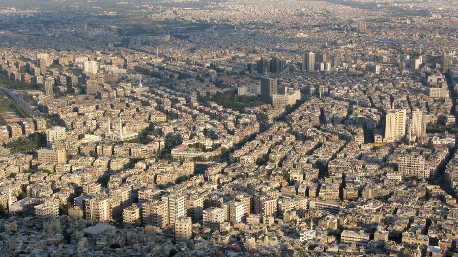 Panorama der Stadt Damaskus in Syrien