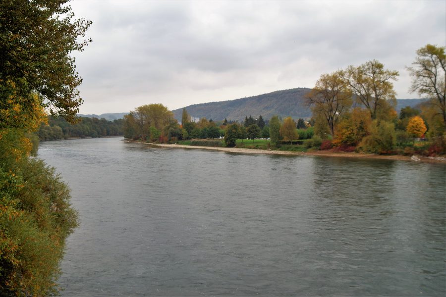 Blick auf den Rhein von der Rheinbrücke Zurzach-Rheinheim
