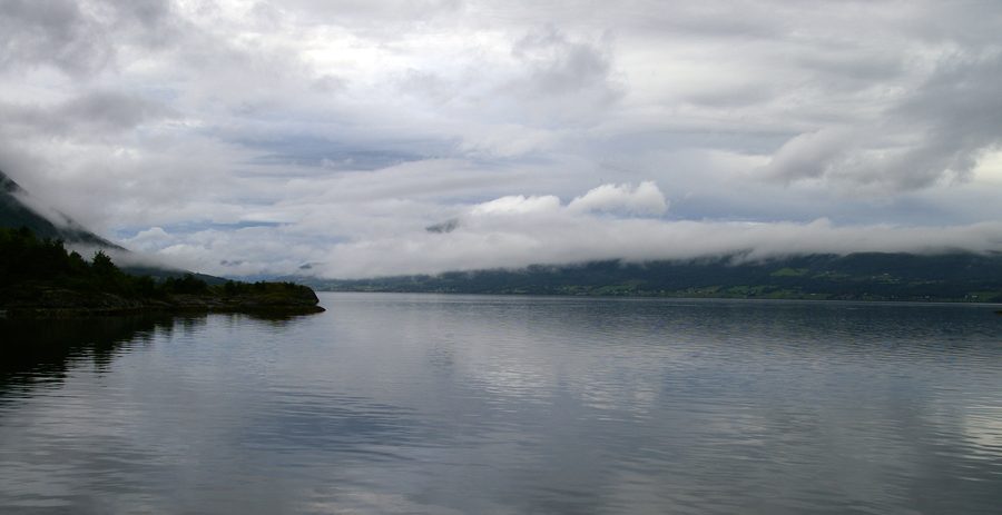 Kvernesfjorden seen from Bergsøya in Gjemnes, Møre og Romsdal