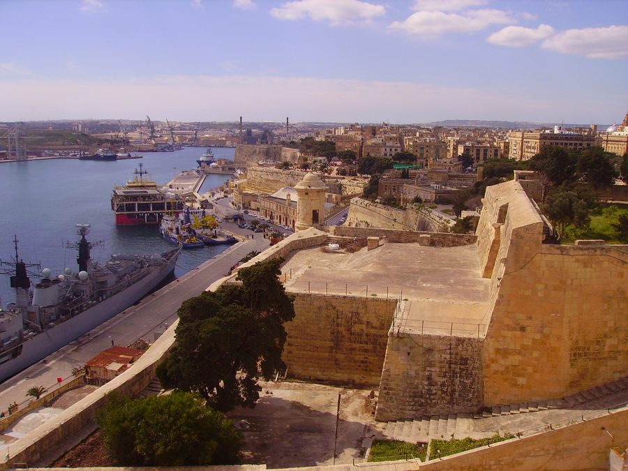 Historische Stadtmauer von Valletta auf Malta