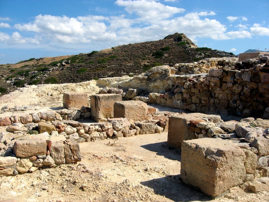 Minoische archäologische Stätte von Petras in Ostkreta