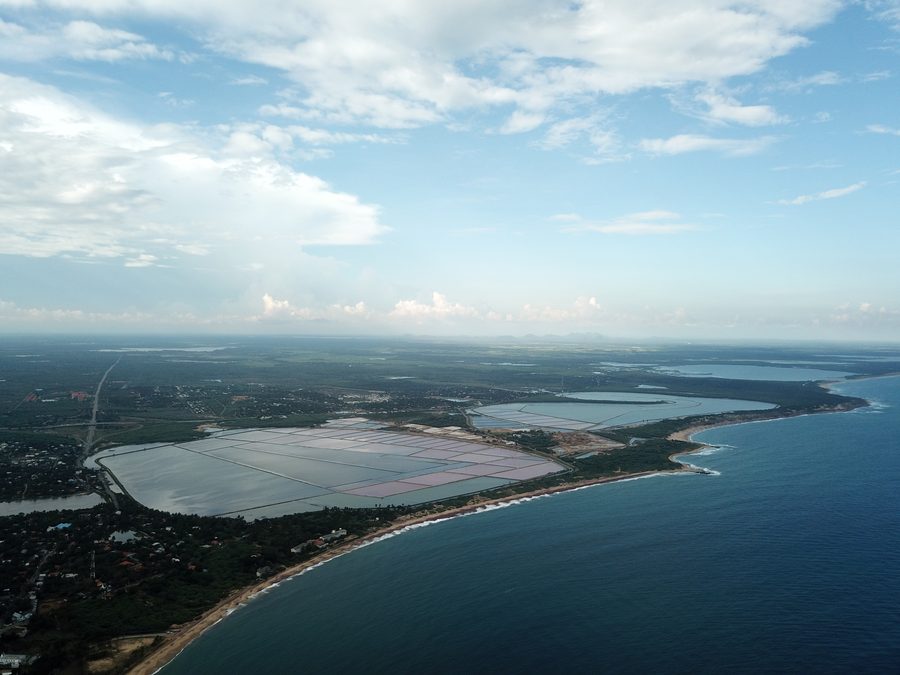 Ansicht der Salzanlage in Hambantota