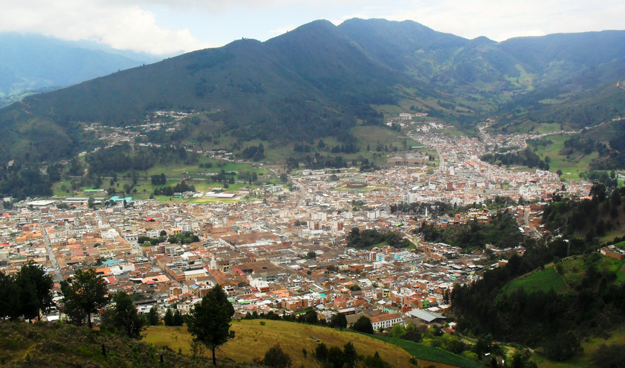 Blick auf Pamplona in Norte de Santander, Kolumbien