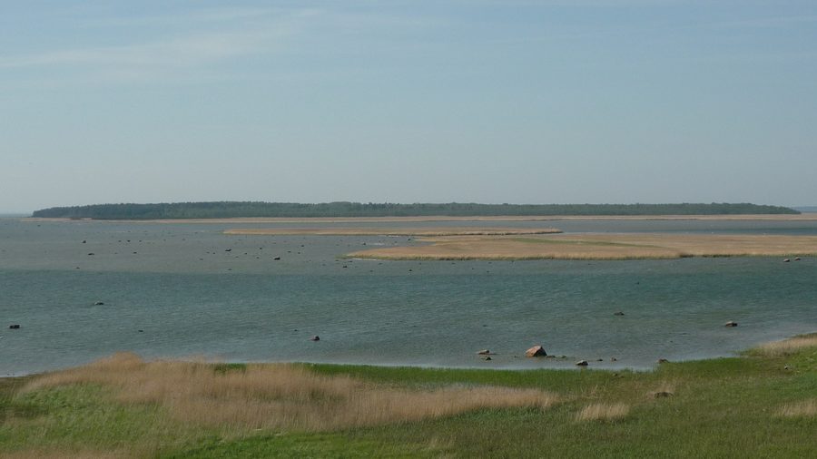 Blick auf die Insel Tauksi im Matsalu-Nationalpark in Estland