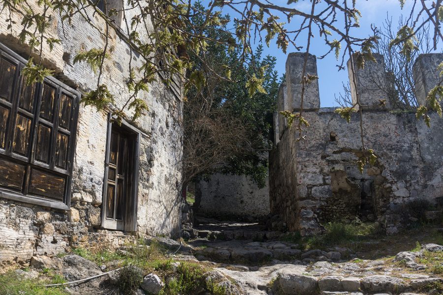 Historische Steinhäuser und Ruinen in Kayaköy