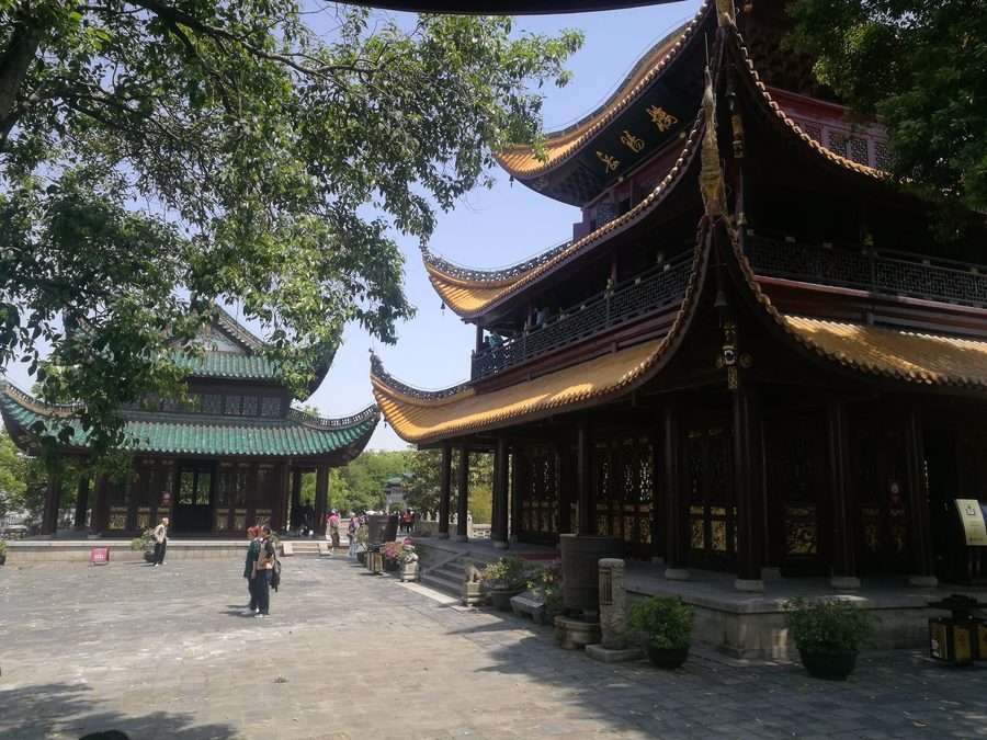 Yueyang Tower photographed from the side in Yueyang, Hunan, China