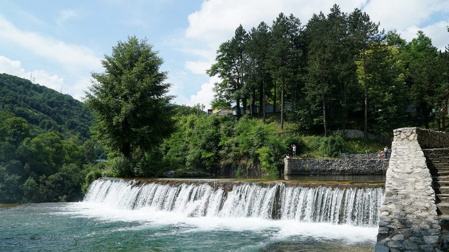 Wasserfall in Jajce, Bosnien und Herzegowina