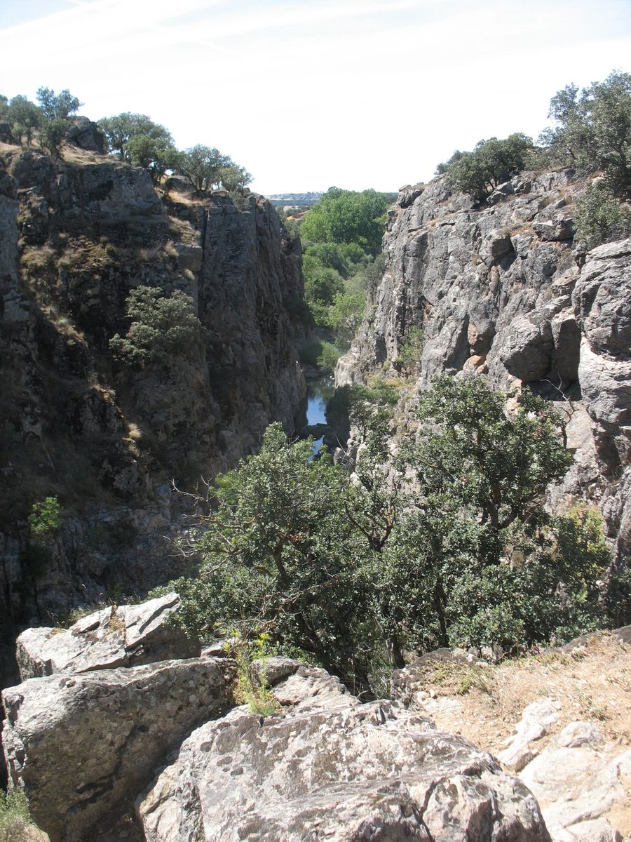 Cañón de la Risca del río Moros en Valdeprados, Segovia.