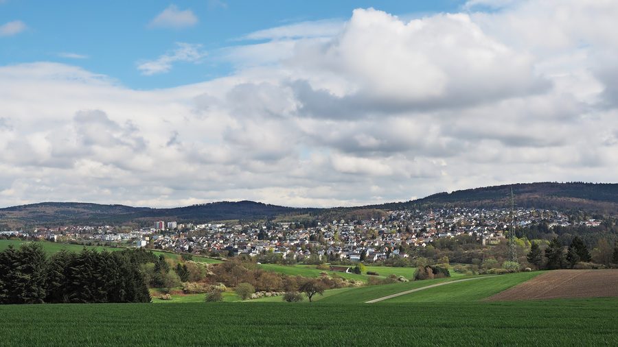 Teilansicht von Taunusstein-Bleidenstadt und Hahn