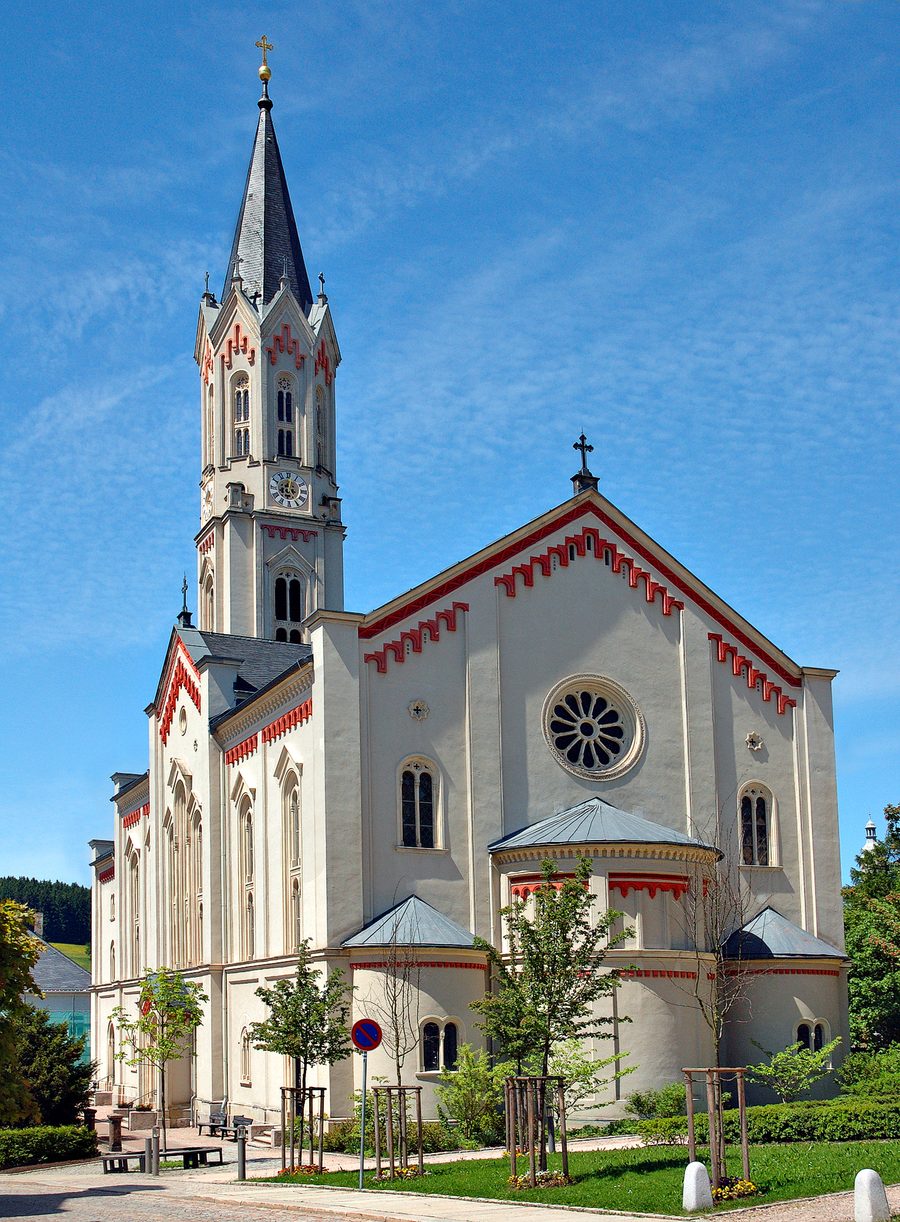 Lutheran church in Eibenstock, Saxony, Germany