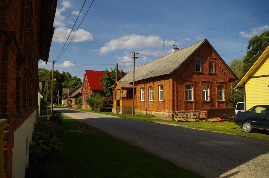 Typical architecture on Varnja's main street near Lake Peipus