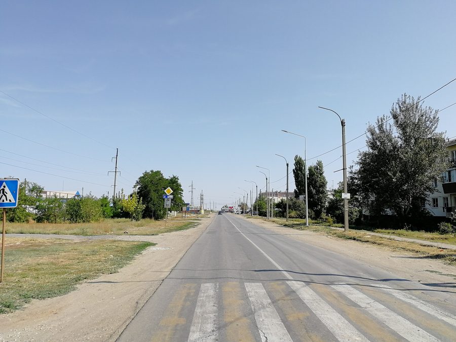 Ansicht der Siedlung Srednjaja Achtuba in der Oblast Wolgograd