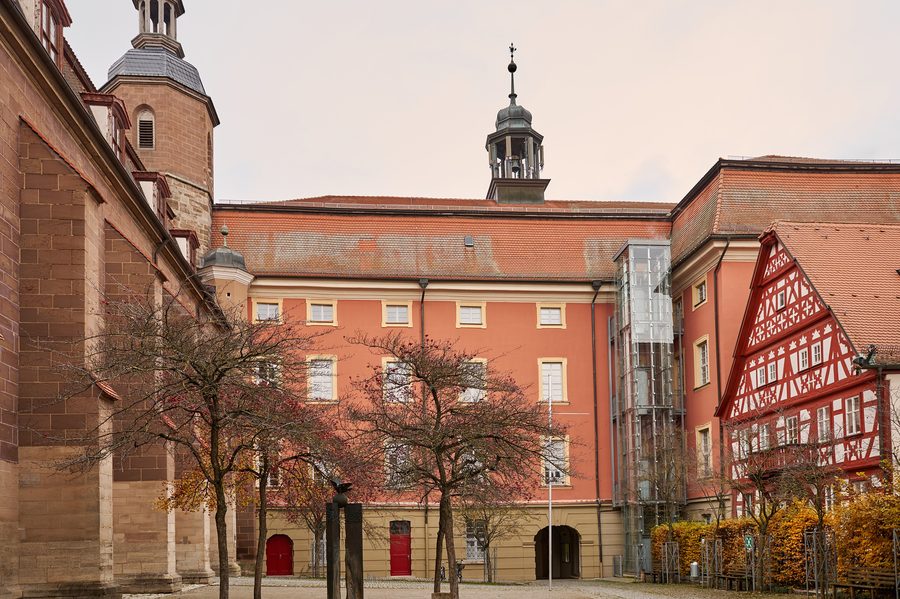 Dr.-Martin-Luther-Platz mit Kirche St. Kilian und Rathaus in Bad Windsheim