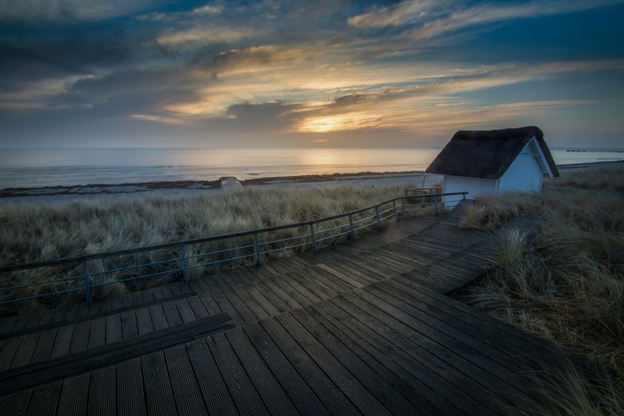 Sonnenaufgang am Strand von Scharbeutz an der Ostsee